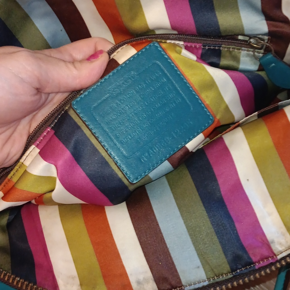 Coach Y2k Luci Dome Legacy Turquoise Satchel - Picture 9 of 16